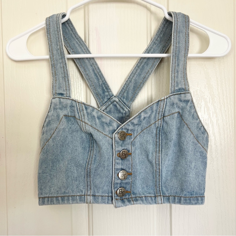 Evil Twin Denim Jean Crop Top